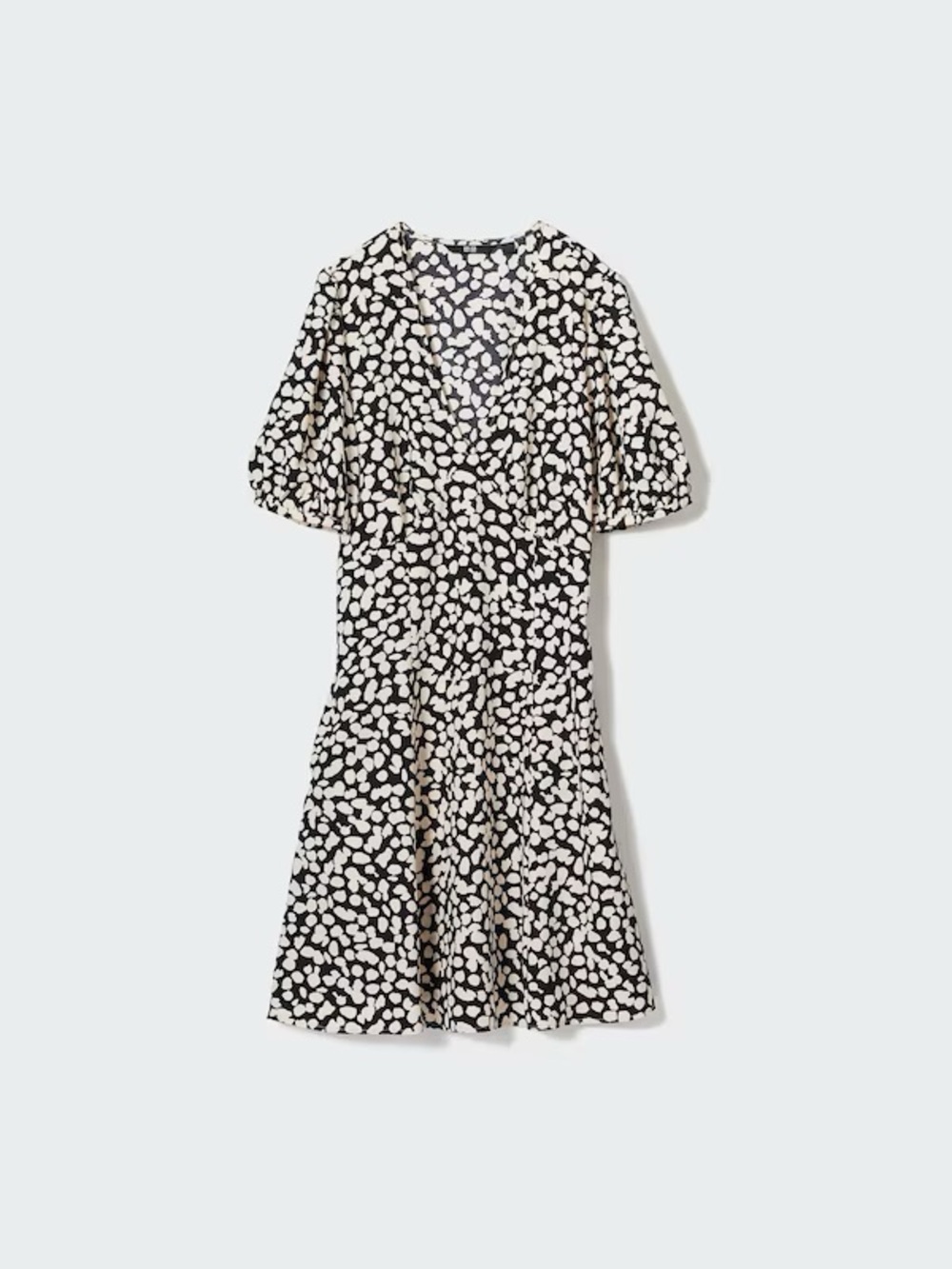 NWT Uniqlo Printed V-Neck Short-Sleeve Mini Dress